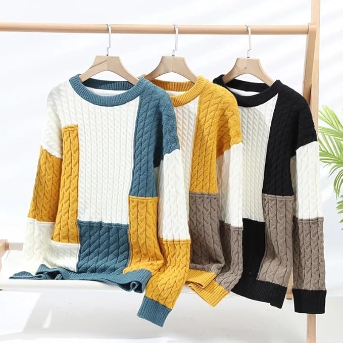 Patchwork Casual Sweater