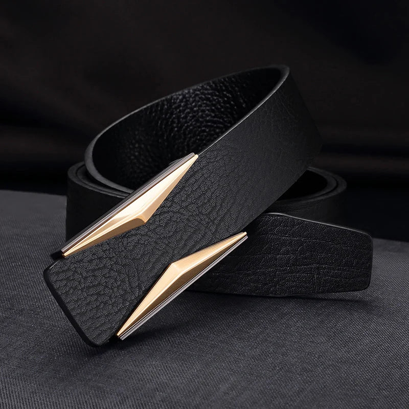 Golden Horizon Genuine Leather Belt