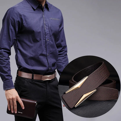 Golden Horizon Genuine Leather Belt