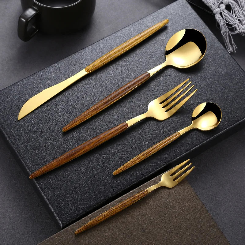 Chestfield Wood Handled Flatware Set