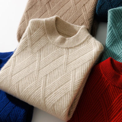 Chevron Cashmere Blend Sweater