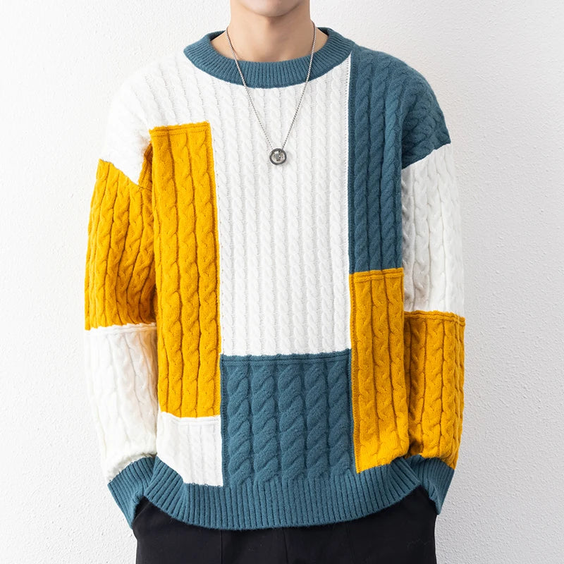 Patchwork Casual Sweater