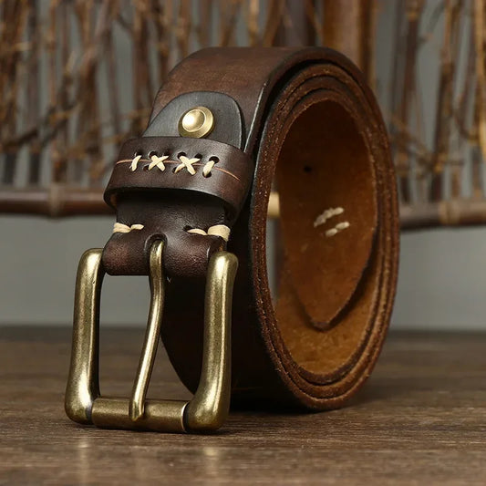 Commander Crosscut Leather Belt