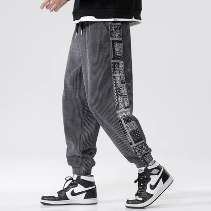 Retro Mosaic Cord Pants