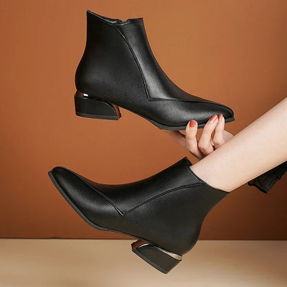 Grace Leather Ankle Bootie