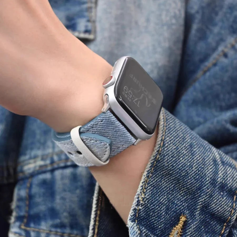 Vintage Denim Apple Watch Strap