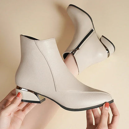 Grace Leather Ankle Bootie