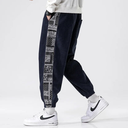 Retro Mosaic Cord Pants