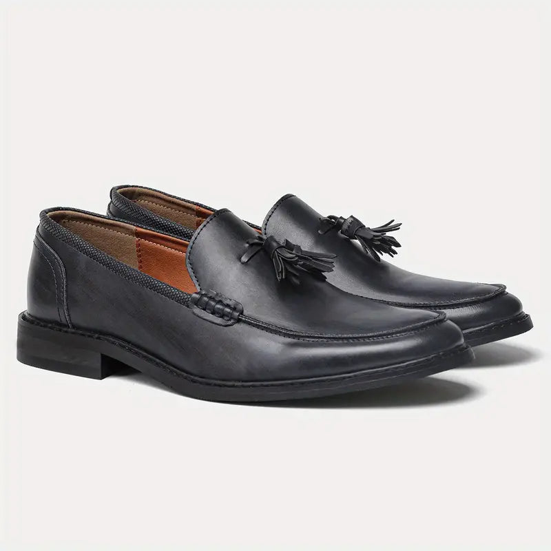 Genuine Leather Tassel Loafer