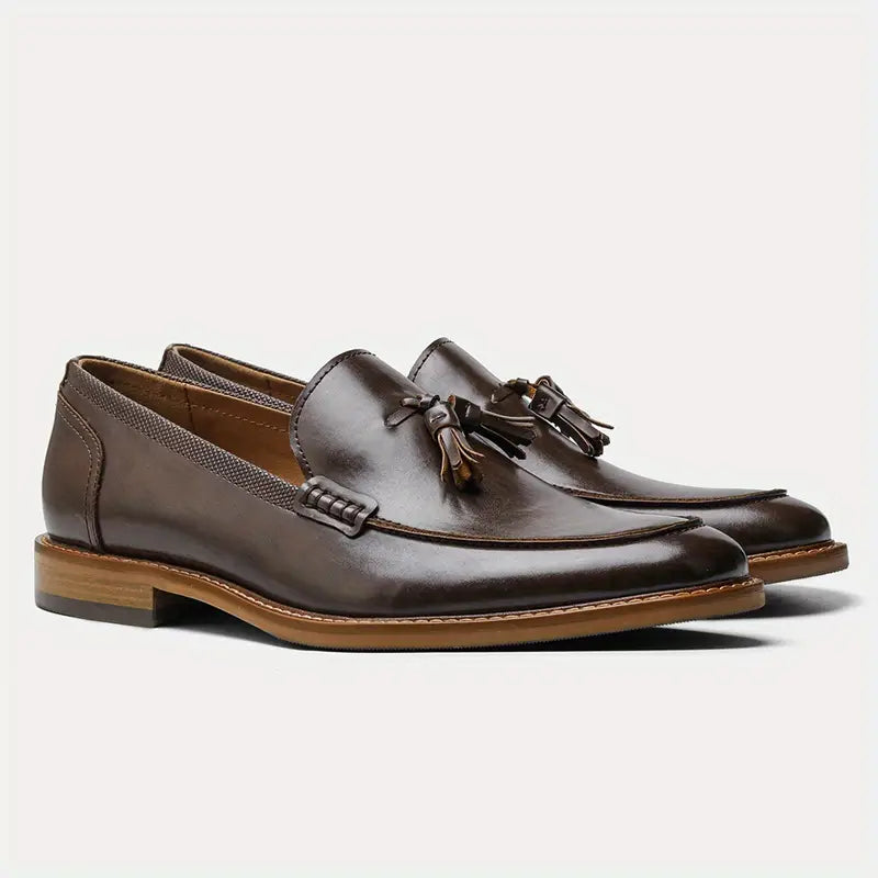 Genuine Leather Tassel Loafer