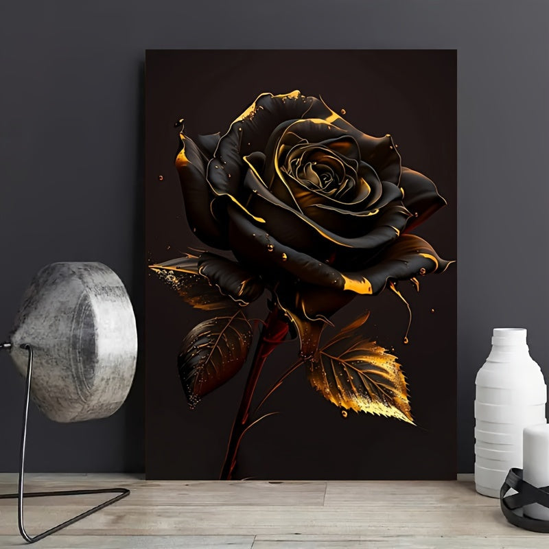 Black Rose Oil Painting